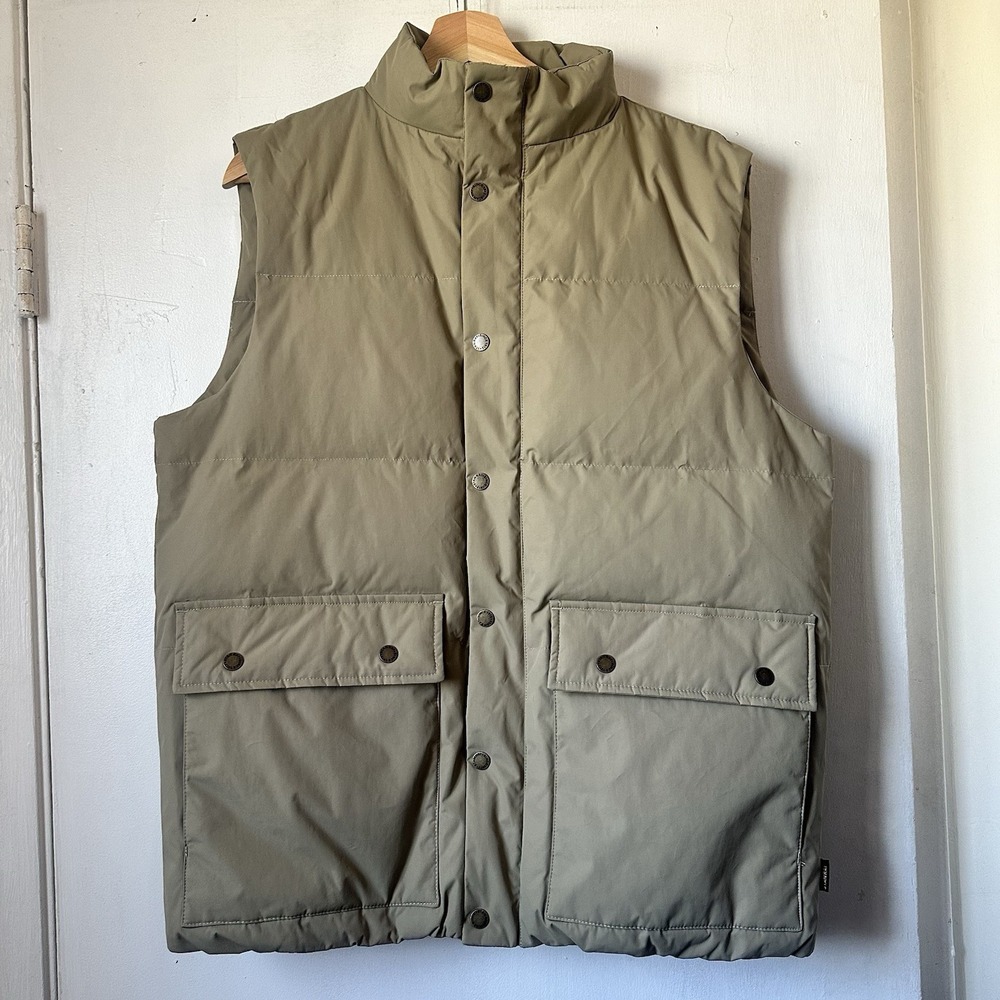 Stan Ray Cold Weather Insulated Waterproof Down Vest Khaki Green Men's Sz Large